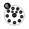 TUGA 12 Note 432Hz D-moll Silver - Handpan