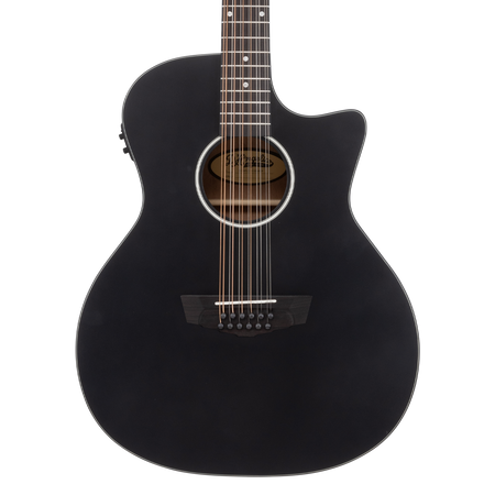 D'angelico Premier Fulton 12 LS Matte Black - gitara elektroakustyczna 12-strunowa