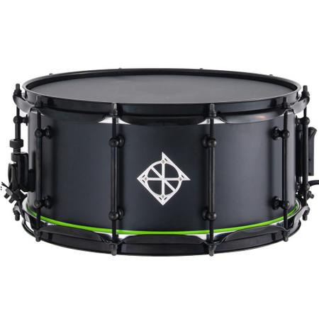 DIXON ARTISAN BLACK NEON GREEN SNARE 14" X 6,5" EXOTIC WOOD