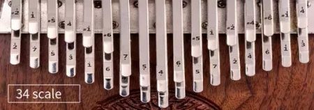 Kalimba 34 ton Hluru KY34-Walnut