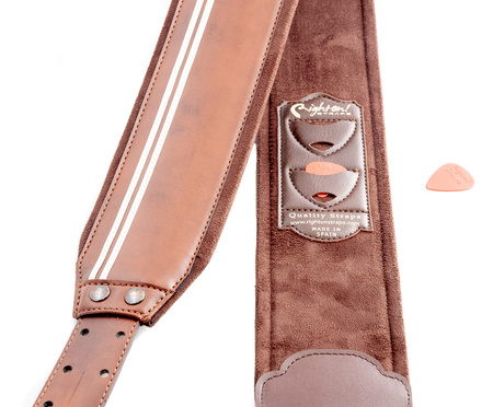 RightOn Straps GROOVE B-Race Brown - Pasek do Gitary