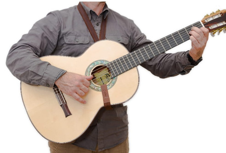 RightOn! Straps Classical Guitar Hook Havana Brown- Pas do gitary klasycznej