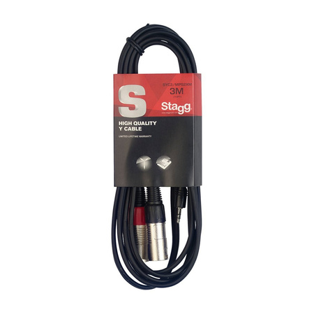 Stagg SYC3/MPSB2XM - kabel audio, 3 m, czarny
