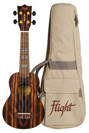 Ukulele sopranowe Flight DUS460 Amara – egzotyczne drewno, pokrowiec