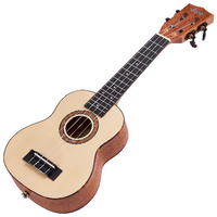 LAILA UDC-2103-SM Soprano ukulele - kompaktowe, tonalne brzmienie, naturalne wykończenie