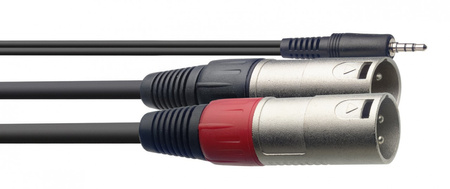 Stagg SYC1/MPSB2XM - kabel Y mini jack - 2 XLR męskie, 1 m