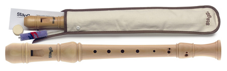 Stagg REC3-GER/WD - klonowy flet prosty sopranowy, palcowanie niemieckie