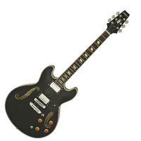 ARIA TA-Classic BK – elektryczna gitara semi-hollow, podwójne humbuckery, szykowny czarny lakier