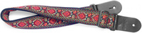Stagg SWO COT JIM RED - nylonowy pasek gitarowy, czerwony wzór Jimi, 82-141 cm