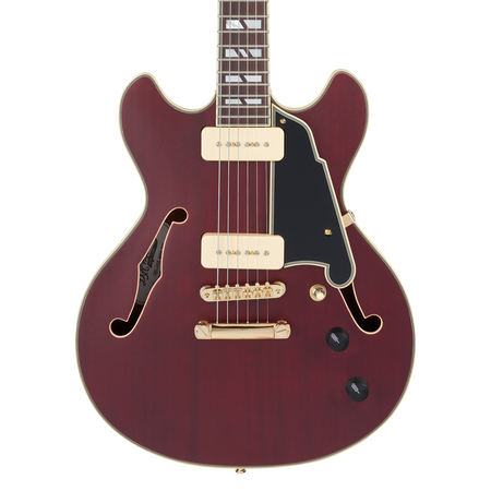 D’Angelico Deluxe Mini DC Trans Wine - gitara elektryczna