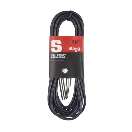 Stagg SAC6PJ DL - kabel audio, 6 m, czarny