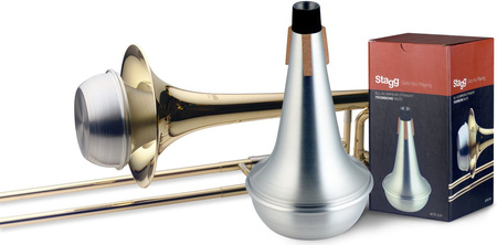 Stagg MTB-S3A - tłumik straight do puzonu, aluminium, korek i filc