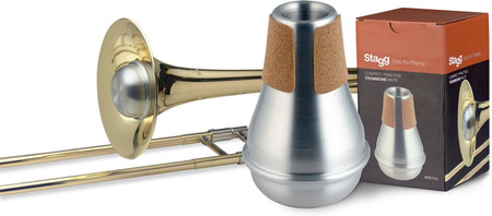 Stagg MTB-P3A - tłumik ćwiczebny do puzonu, aluminium i korek