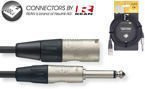Stagg NAC1PXMR - przewód audio jack / XLR męski, 1 m