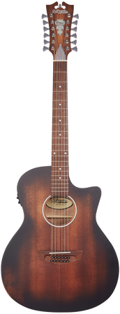 D'angelico Premier Fulton 12 LS Aged Mahogany - gitara elektroakustyczna 12-strunowa