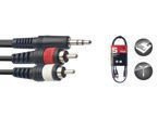Stagg SYC1/MPSB2CM E - kabel Y mini jack stereo / 2 RCA, 1 m