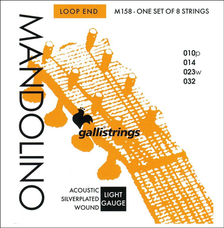 Galli M158 Silver Wound Light - struny do mandoliny