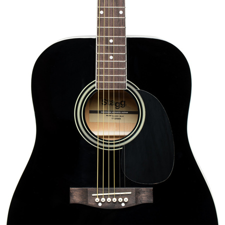Stagg SA20D BLK - czarna gitara akustyczna dreadnought, korpus z lipy