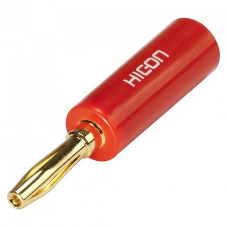 HICON HI-BM01-RED - wtyk bananowy, oznaczenie czerwone