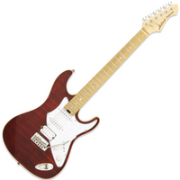 ARIA 714-MK2 RBRD – Profesjonalna gitara elektryczna Strat-style z klonowym gryfem, tremolo i pickupami HSS