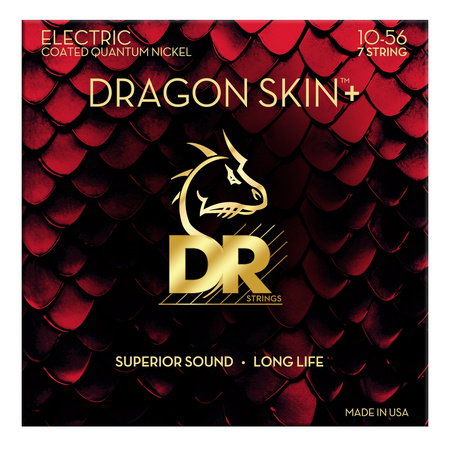 DRAGON SKIN+ DR DEQ7 10-56 Powlekane struny do gitary elektrycznej 7-strunowe