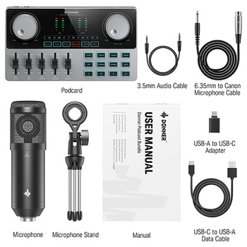 DONNER – Zestaw podcast z mikrofonem