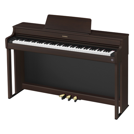 Casio AP-300 BN — Pianino cyfrowe 88 klawiszy, klawiatura młoteczkowa, brązowe wykończenie - eleganckie i pedagogiczne