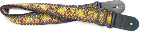 Stagg SWO COT JIM YLW - nylonowy pasek gitarowy, żółty wzór Jimi