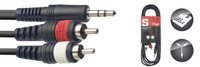 Stagg SYC3/MPSB2CM E - kabel audio, 3 m, czarny
