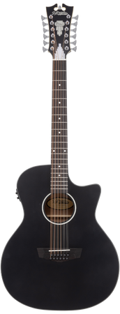 D'angelico Premier Fulton 12 LS Matte Black - gitara elektroakustyczna 12-strunowa