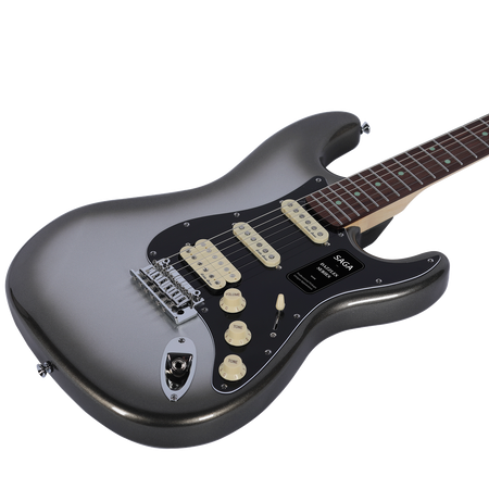 Gitara elektryczna SAGA Dazzles Mercury Gray (HSS)