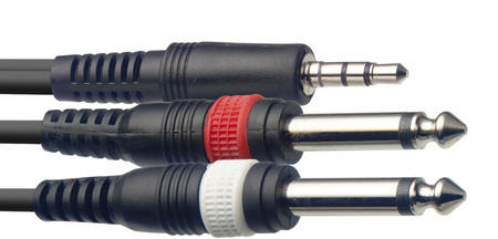 Stagg SYC3/MPSB2P E - kabel audio, 3 m, czarny
