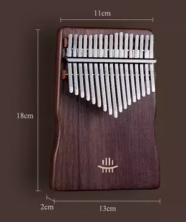 Kalimba 17 ton Hluru KS17-Walnut