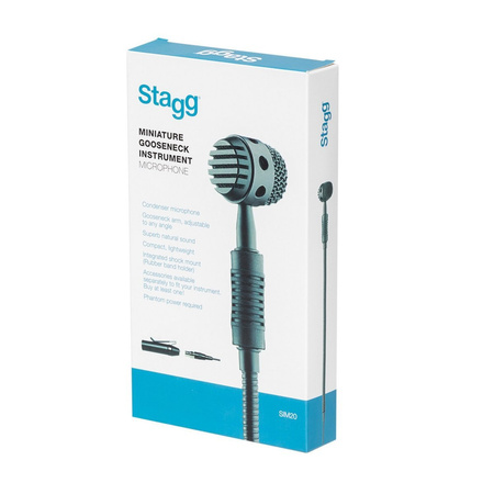 Stagg SIM20 - miniaturowy mikrofon instrumentalny na gęsiej szyi