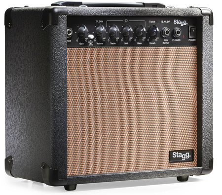 Stagg 15 AA DR EU - combo do gitary akustycznej 15 W RMS z pogłosem