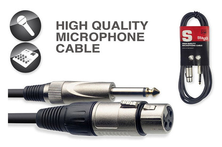Stagg SMC3XP - kabel mikrofonowy, 3 m, czarny