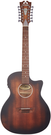 D'angelico Premier Fulton 12 LS Aged Mahogany - gitara elektroakustyczna 12-strunowa