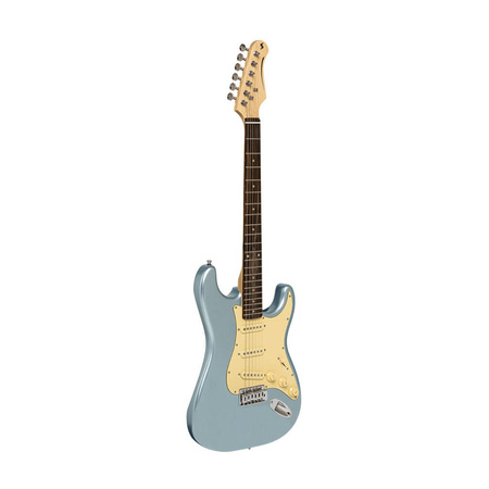 Stagg SES-30 IBM - gitara elektryczna SSS, Ice Blue Metallic, korpus z paulowni