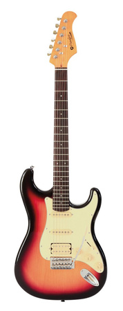 Prodipe Guitars ST83 RA Sunburst - gitara elektryczna HSS z przetwornikami Alnico V