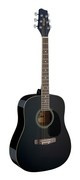 Stagg SA20D BLK - czarna gitara akustyczna dreadnought, korpus z lipy
