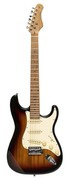 Stagg SES-55 SNB - gitara elektryczna w kolorze sunburst SSS, przetworniki Alnico
