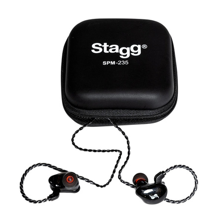 Stagg SPM-235 BK - słuchawki douszne do odsłuchu, 30 Ω, czarne