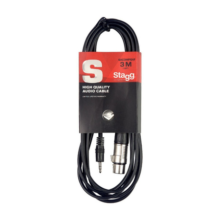 Stagg SAC3MPSBXF - kabel audio, 3 m, czarny