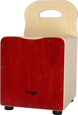 Stagg CAJ-KID-RD - cajón dla dzieci EasyGo z czerwoną płytą przednią