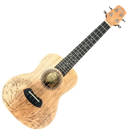 LAILA UFG-2311-C CAT Ukulele sopranowe – naturalny top z grawerem kota