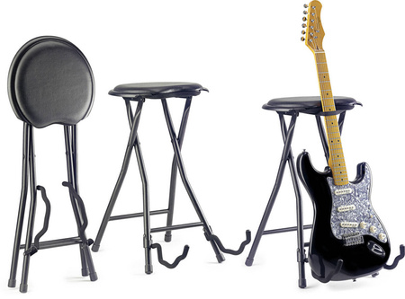 Stagg GIST-300 - składany stołek z wbudowanym statywem gitarowym