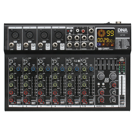 DNA QFX8 analogowy mikser dźwięku 8 kanałów Blueto