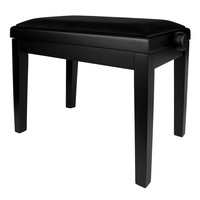 Ława pianinowa Be Joe PB10 Black Matt z tapicerką Velvet — regulowana, elegancka