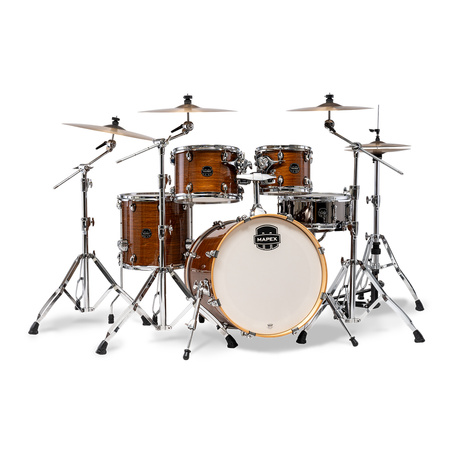 Mapex AR504SV WJ Perkusja akustyczna 5-częściowa – Walnut Jazz, komplet z statywami