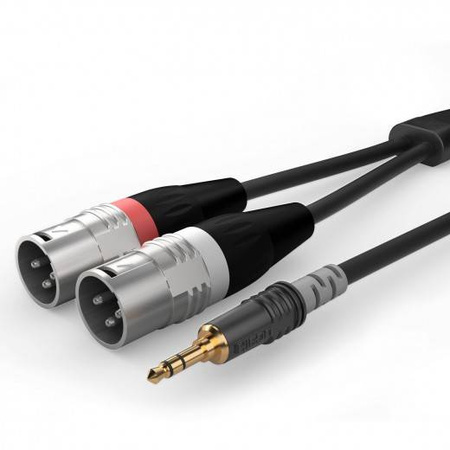 Sommer Cable HBA-3SM2-0150 - kabel stereo mini jack 3,5 mm stereo - 2 x XLR 3-pin męskie, 1,5 m